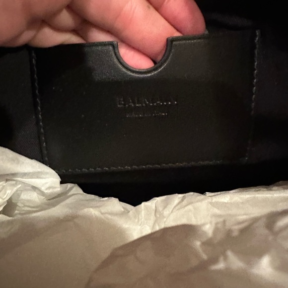 NEW WITH TAGS - B-ARMY LEATHER-TRIMMED CANVAS SHOPPER TOTE - Picture 12 of 15